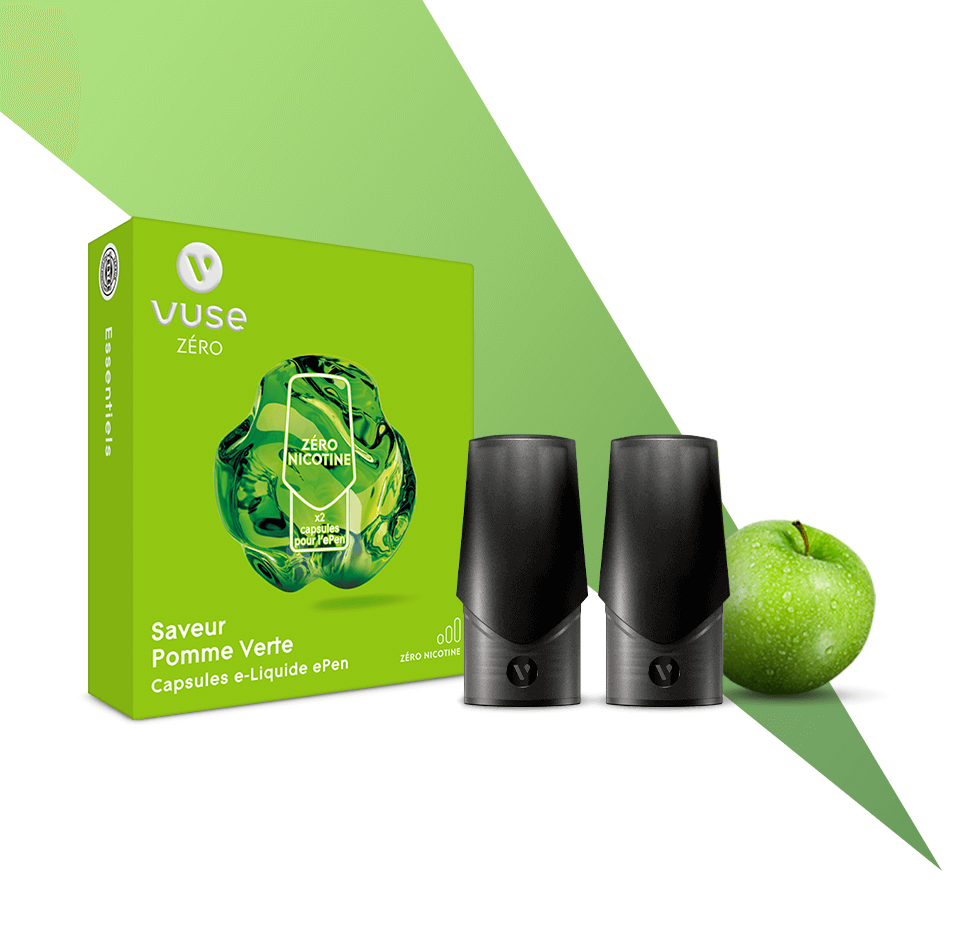 Capsules Eliquide Epen Saveur Pomme Verte Vuse